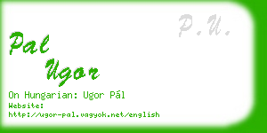 pal ugor business card